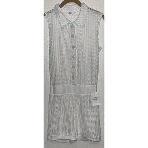 PW Privacy Wardrobe White Mesh Shorts Romper Jumpsuit Women Sz Med